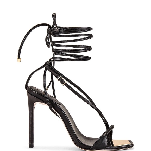 SCHUTZ Shoes - SCHUTZ Black Wrap-Around Stiletto Sandal